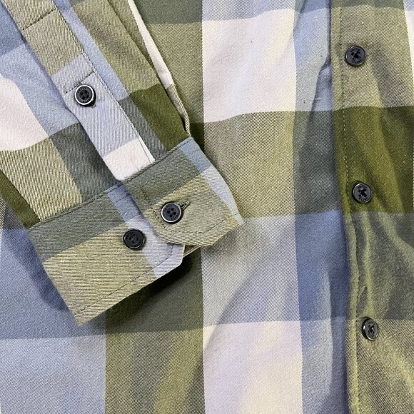 Vertx Flannel Plaid Shirt Long Sleeve Green/Blue  - Size Large - Tactical Style - Picture 4 of 9